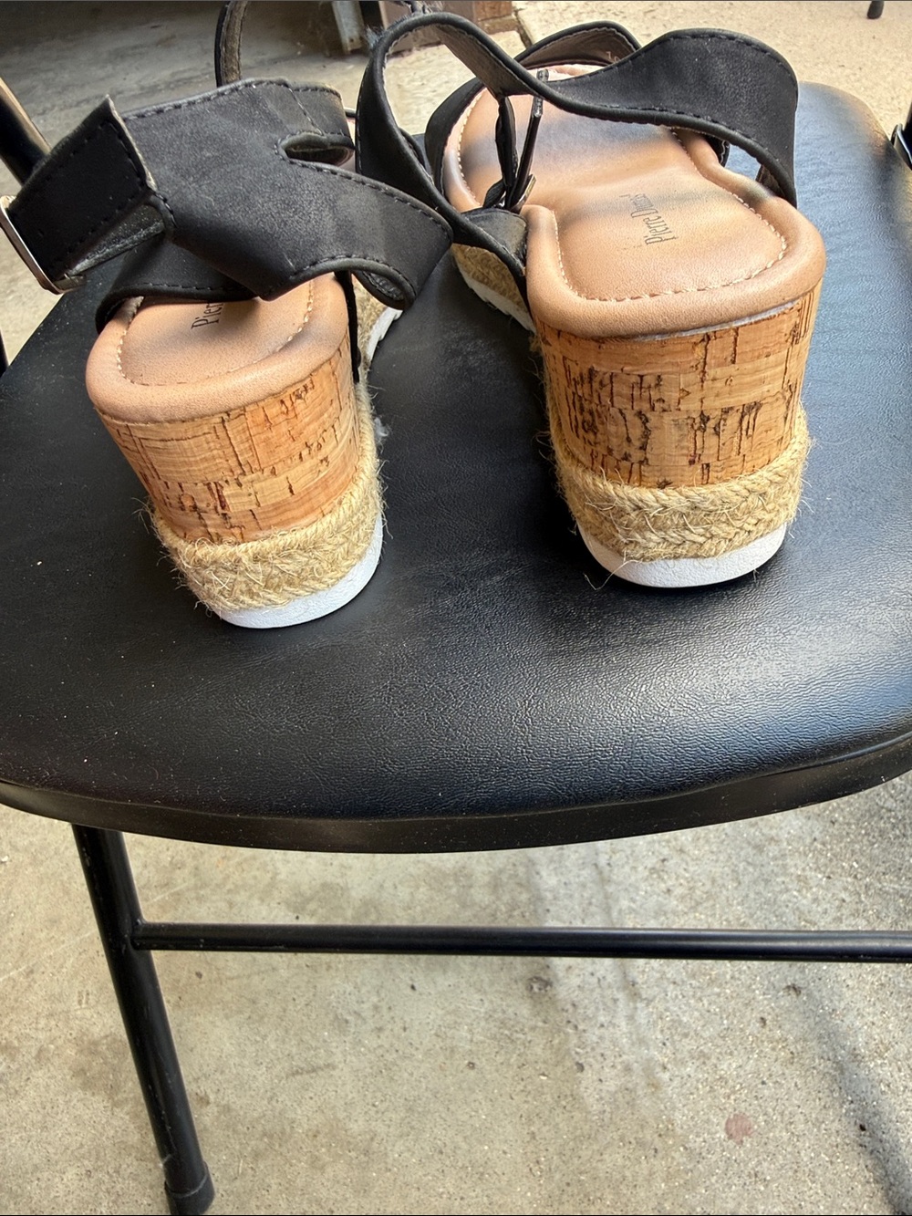 Pierre Dumas Black Espadrille Platform Sandals - Picture 4 of 5